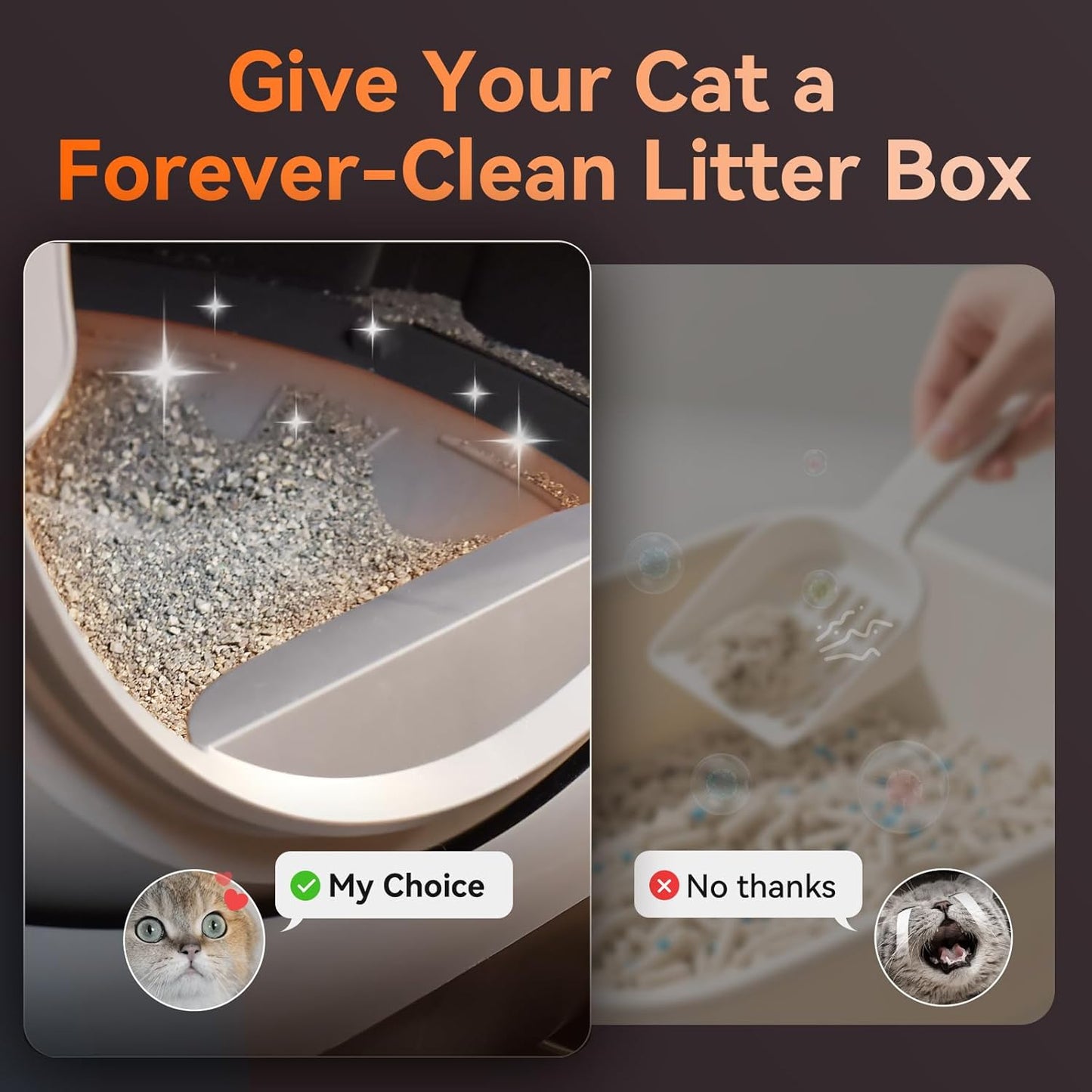 Coziley G1 Self Cleaning Litter Box, Automatic Cat Litter Box, Self-Cleaning Robot with Smart APP Control and Health Monitoring, Includes 2 Roll Trash Bag and Litter Mat