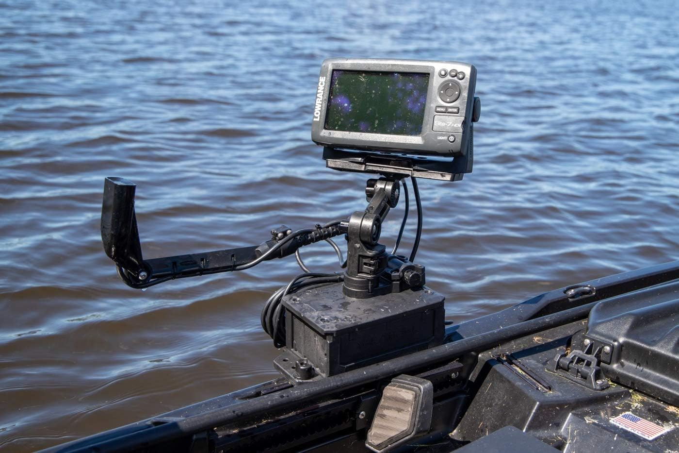 YakAttack CellBlok Track Mounted Battery Box for Fish Finders | Quick-Release Battery Storage & Mounting Platform | Fits GearTrac & Most Kayak Track Systems | Made in USA