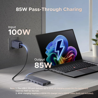 UGREEN Docking Station, 12 in 1 Revodok Pro Triple 4K Display with Dual HDMI & DP, USB-C Dock with 4K@120Hz DisplayPort, 10Gbps Data Port, 100W PD, 170MB/s SD/TF, Aluminum Hub for Dell, HP Laptop