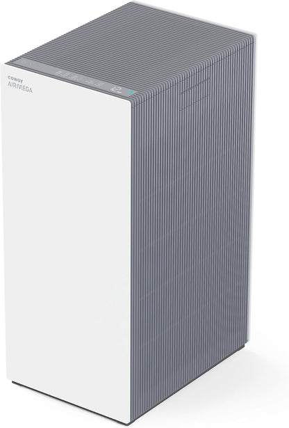 COWAY Air Purifiers for Whole Home Up to 4,253ft², 2 Sets of XL HEPA Filters and Washable Pre-Filters for Dual Purification, AQI, Turbo Mode, Timer, Wheels, 5yr Warranty, Airmega ProX White