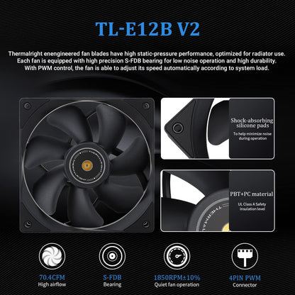 Thermalright Frozen Prism 360 Black AIO Water Cooler,Liquid CPU Cooler, 3×120mm PWM Fans Water Cooling System,1850RPM High Speed,Compatible with AMD/AM4/AM5&Intel LGA1151/1200/2066/1700