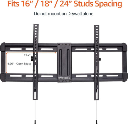 Amazon Basics Tilt TV Wall Mount with Horizontal Post Installation Leveling for 32-Inch to 86-Inch TVs