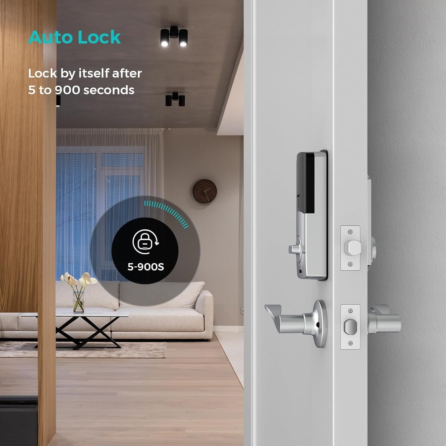 Keyless Entry Door Lock Deadbolt, Hornbill Smart Lock Front Door, Electronic Door Locks with Keypads, Digital Auto Lock Bluetooth Smart Door Locks for Homes Bedroom