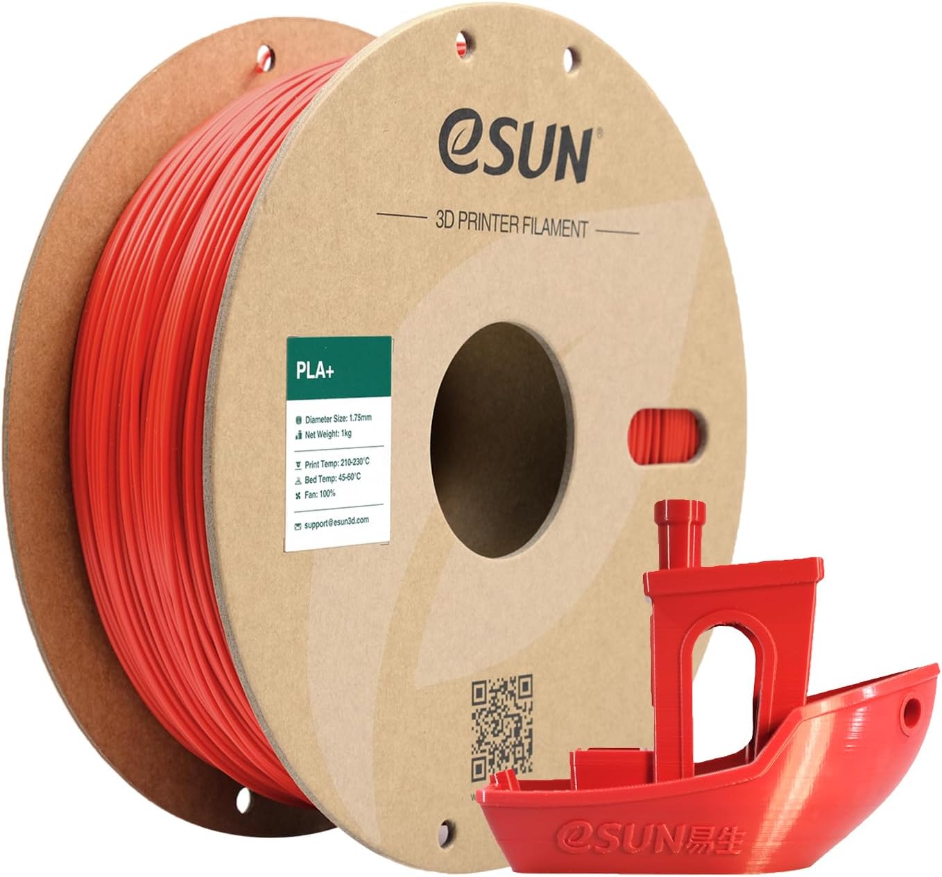 eSUN PLA Plus Filament 1.75mm, PLA Pro PLA+ 3D Printer Filament, Dimensional Accuracy +/- 0.03mm, 2.2 LBS (1KG) Spool 3D Printing Consumables for Most FDM 3D Printers, Black