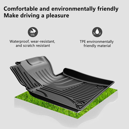 AOMSAZTO Floor Mats & Trunk Mat for 2024 2025 Chevy Equinox EV (Non Fuel),TPE All Weather Protection 2 Rows Car Floor Liners with Cargo Liner for Chevrolet Equinox EV (Non Fuel)