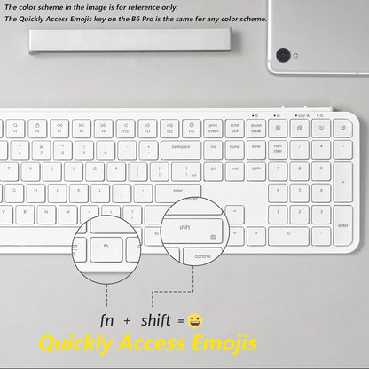 Keychron B6 Pro Quiet Key Full Size Ultra-Slim Wireless Keyboard, ZMK Programmable Bluetooth 5.1/2.4 GHz/Wired with Ultra-Long Battery Life Low Profile for Mac Win Linux System - Space Gray