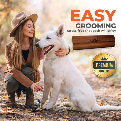 EquiGroomer Deshedding Brush for Dogs and Cats | Undercoat Deshedding Tool for Large and Small Pets | Comb Removes Loose Dirt, Hair and Fur While | Perfect for Short and Long Hair Grooming Shedding