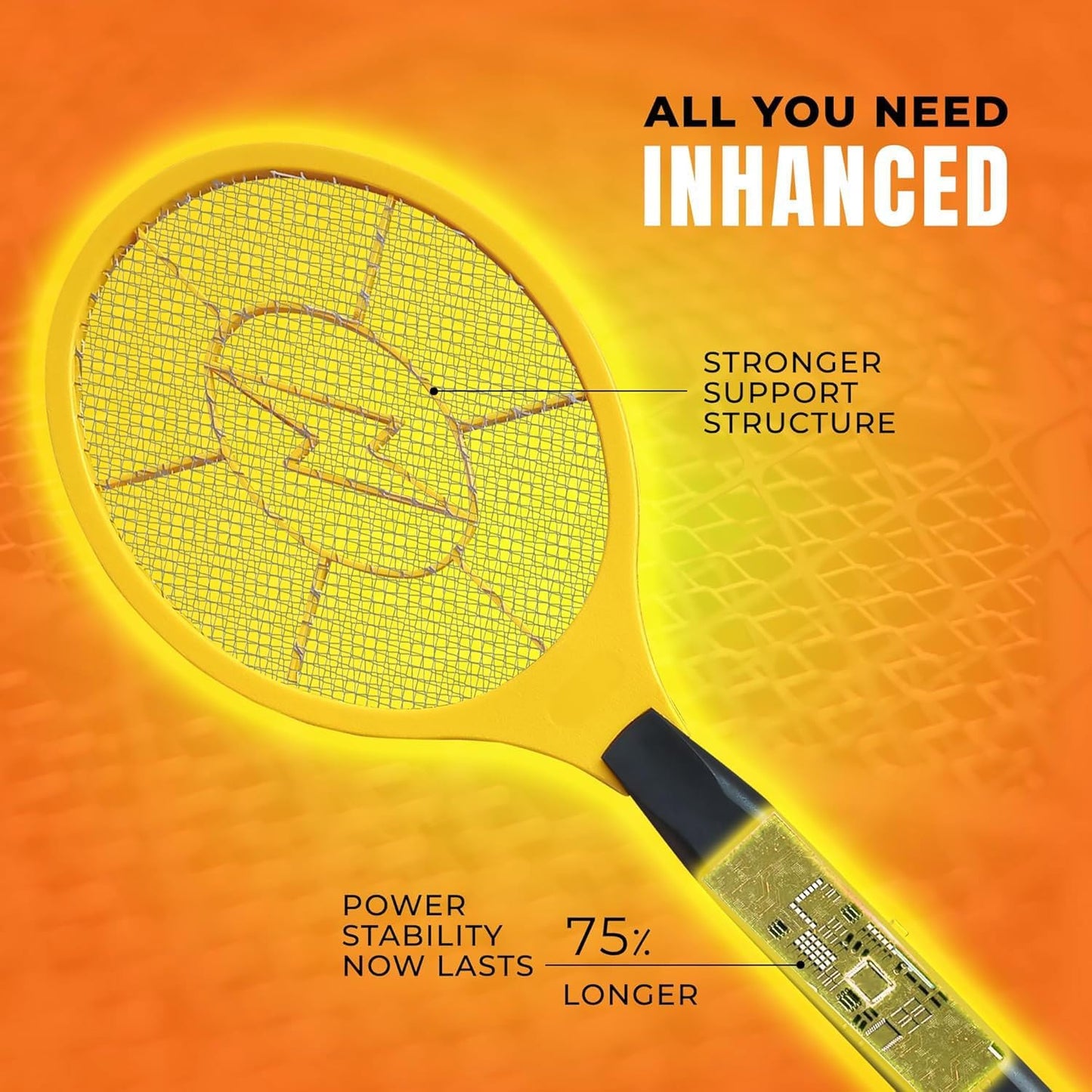 2 Pack Zapper Electric Zapper - Indoor Outdoor Zapping Racket for Control - Safe to Touch with 3-Layer Safety Mesh