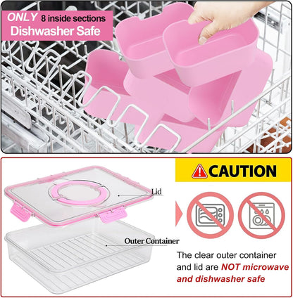 Purilite Select Clear Compartmentalized Snack Box