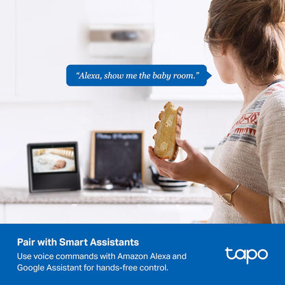 TP-Link Tapo 2K Pan/Tilt Indoor Security WiFi Camera, Baby & Pet Camera w/ 360° Motion Tracking, 2-Way Audio, Night Vision, Cloud & Local Storage (Up to 256 GB), Works w/Alexa & Google (Tapo C210P2)