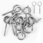 AUGSUN Eye Hooks, 12Pack 2.5 Inch Eye Hooks Heavy Duty 304 Stainless Steel Eye Screw,Screw Eyes Metal Screw Hooks Ring Screws Fasteners Hardware Tools