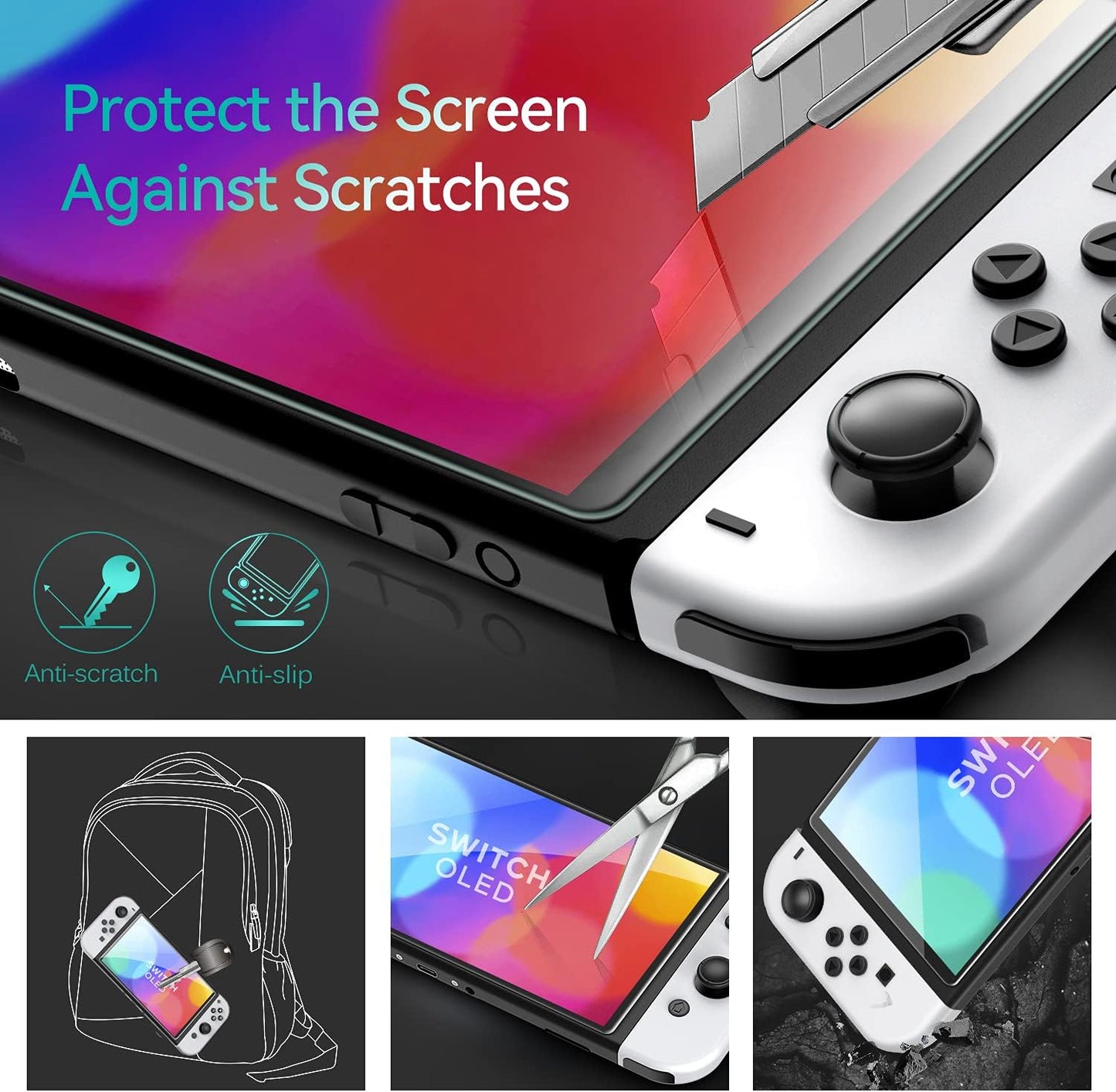 ivoler 4-Pack Screen Protector Tempered Glass for Nintendo Switch 2 Model 2025 with [Alignment Frame] Accessories Transparent HD Clear Anti-Scratch Screen Protector for Nintendo Switch 2, 7.9-Inch