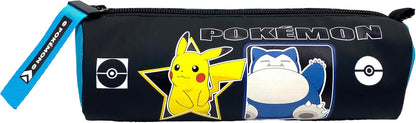 CyP Brands - Pokémon - Cylinder Pencil Case, Pencil Case, School Supplies, Geo, Pencil Case, Black, Official Product, Black/White, Estandar