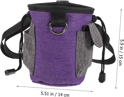 Kisangel Convenient Dog Treat Bag Portable Training Pouch for Dog Snacks Outdoor Walking Accessory