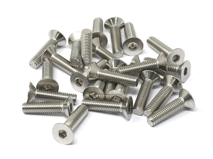 iexcell 5 Pcs M8 x 80mm Thread Pitch 1.25 mm Stainless Steel 304 Hex Socket Flat Head Cap Screws Bolts Kit