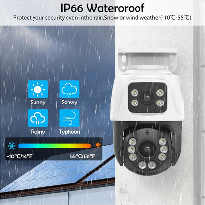 H.265 8CH 4CH 6MP POE NVR Kit Security Camera System | Dual Lens PTZ 2 Way Audio IP Camera Outdoor Video Surveillance Set(1T,8CH NVR 8pcs Cam kit)