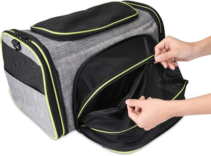 Expandable Cat Carrier, Airline Approved Soft Sided Travel Cat Carrier Bag,Soft Sided Collapsible Pet Dogs Travel Carrier Bag