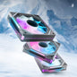 AsiaHorse AMICI-5GT RGB PC Fans, Infinity Mirror ARGB Fans HDB Bearing Fan Speeds Up to 1800 RPM with 24 LED Lights, Forward Blade Fan Compatible Motherboard Aura SYNC (Reverse Blade, 3_Pack_Black)