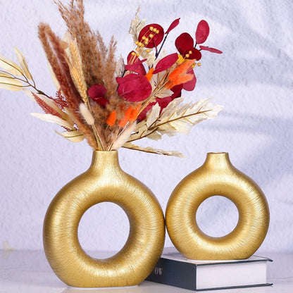 Purilite Select Gold Ceramic Vase Set of 2
