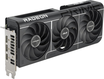 ASUS Prime Radeon™ RX 9060 XT 16GB GDDR6 OC Edition Graphics Card (PCIe 5.0, HDMI/DP 2.1, 2.5-Slot Design, axial-tech Fans, Dual Ball Fan Bearings, Dual BIOS, ASUS GPU Guard)