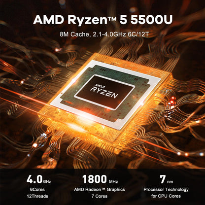 Beelink SER8 Mini PC, AMD Ryzen 7 8845HS(4nm, 8C/16T) up to 5.1GHz, Mini Computer 32GB DDR5 RAM 1TB M.2 NVME SSD, Desktop PC 4K@144Hz Triple Display, Mini Gaming Computer WiFi6/BT5.2/2.5Gbps/W-11 Pro