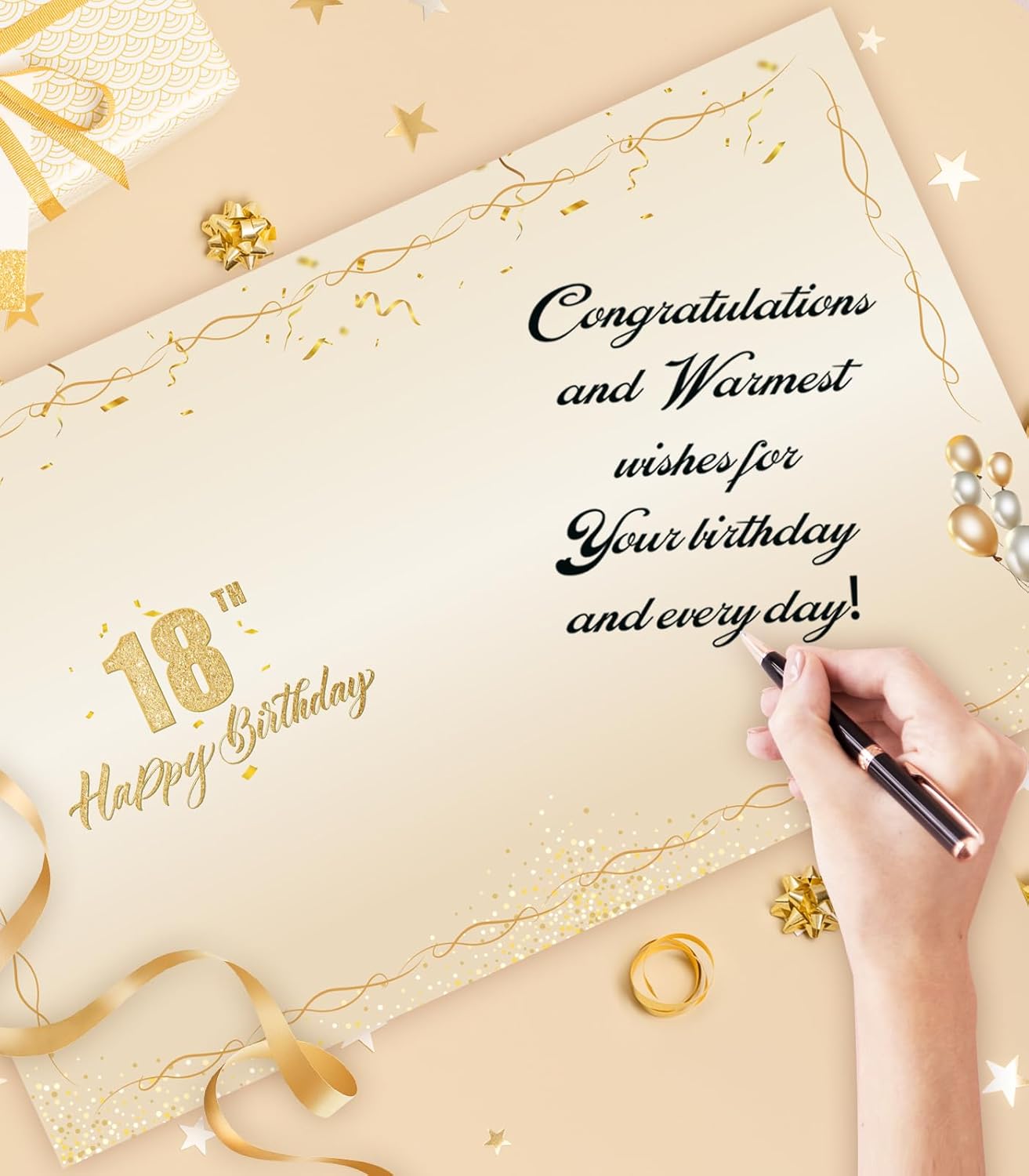 50th Birthday Card, Jumbo CANADA 25x20cm Back in 1975, Gilding Happy 50th Birthday Decoration for Woman, Men, Funny 50 Birthday Gifts for Wife, Husband, Him, Her, Mom