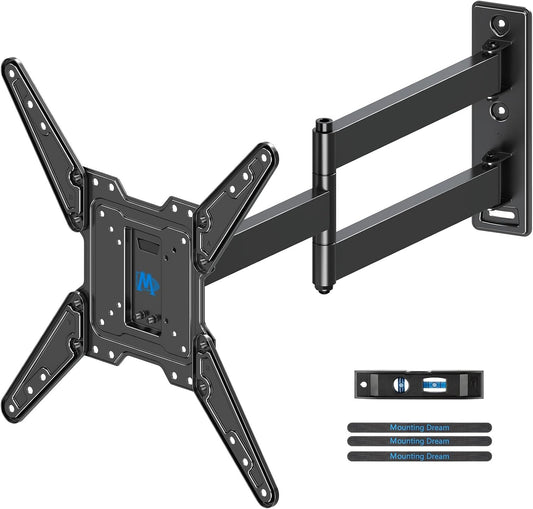 Mounting Dream Long Arm TV Wall Mount for Most 26-65 Inch TVs, 30 Inch Long Extension TV Mount Swivel and Tilt, Full Motion Wall Mount TV Bracket Fit Max VESA 400x400mm,Up to 99 lbs, MD2286-M
