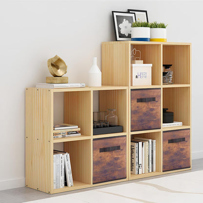 ShellKingdom Storage Bins, Foldable Fabric Storage Cubes And Cloth Organizer Drawer For Closet And Toys, 6 Pack (Lavender+Light Blue+Pink)