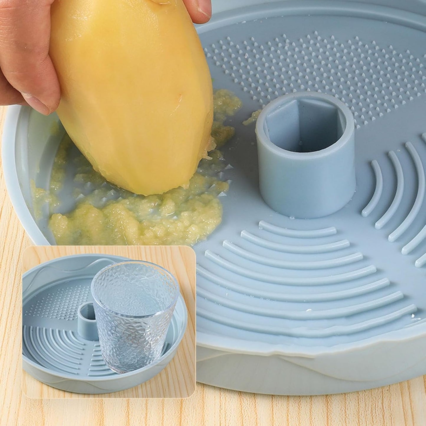 Salad Spinner High Efficiency Multifunctional Easy Using Vegetable Washer and Salad Chopper for Home Kitchen (Beige)
