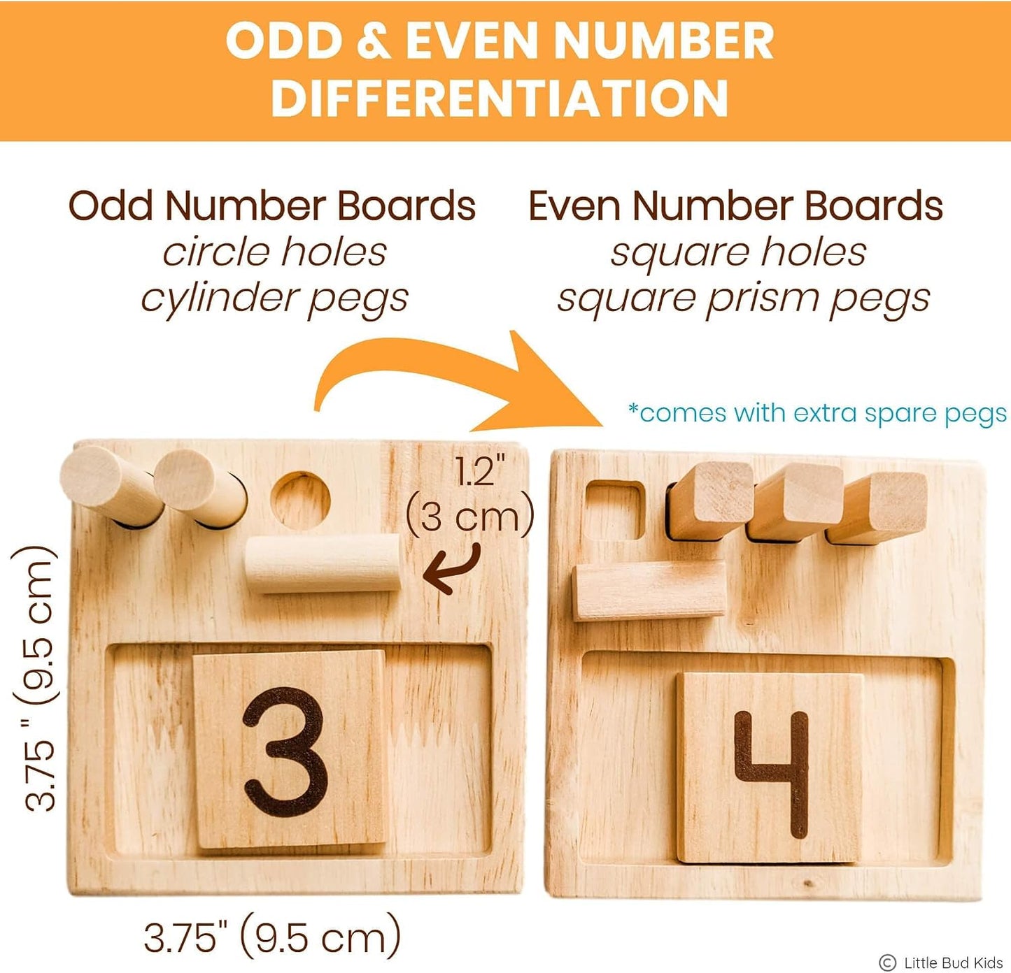 LITTLE BUD KIDS Counting Pegs Ten Frame Math Game - Number Peg Boards with Addition & Subtraction Flash Cards, A Number Learning Resources Toddler Math Puzzle & Kindergarten Montessori Toy