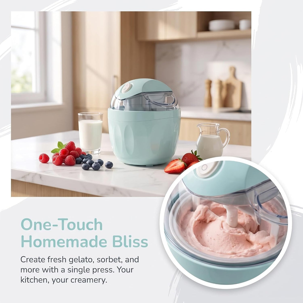 2026 New Small Home Mini Ice Cream Maker, Just 15 Minutes, One-touch Dessert Maker, Single Serving Of Gelato, Frozen Yogurt, Easy One-touch Dessert Maker For Families Pink