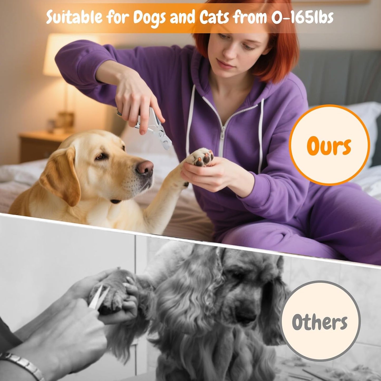 Dog Nail Clippers, Stainless Steel Pet Nail Clippers and Trimmers, Professional Dog Nail Trimmer for Pet Grooming, Professional Grooming Tool for Pets