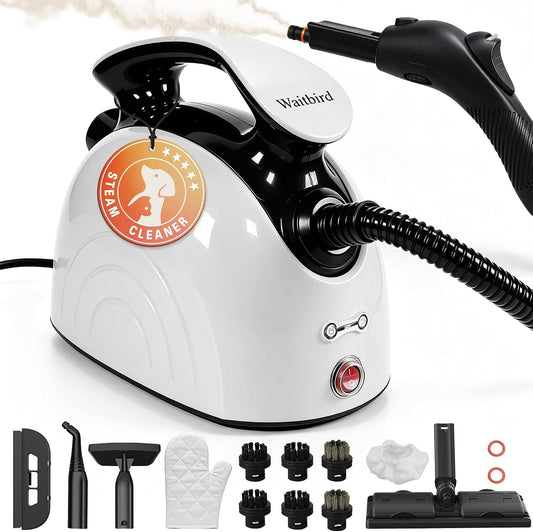 Waitbird 300°F Steam Cleaner for Grout and Tile, 4.5 Bar Steamer for Home