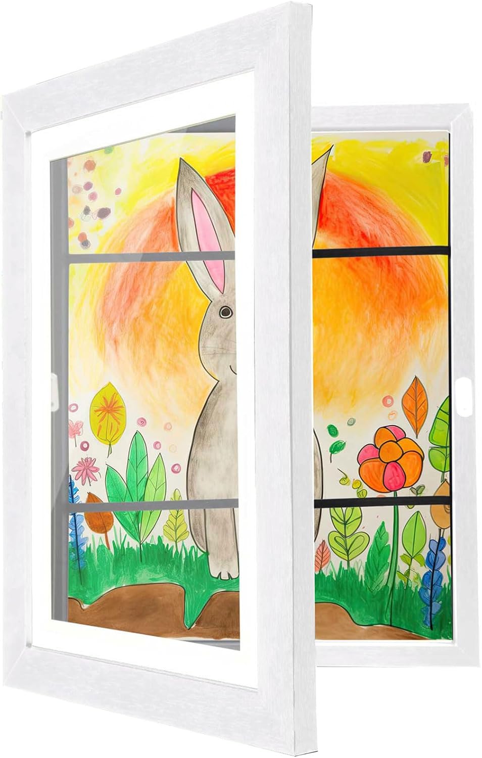 [2-Pack] Kids Artwork Frames Changeable, 8.5 x 11-IN Frames for Kids Artwork, Front Opening Picture Frames, Home Decor, Up to 150 Pcs of Child Art Frame, Craft Storage, Hanging Wall Décor