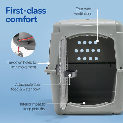 Petmate 00200 Sky Kennel for Pets from 25 to 30-Pound, Light Gray