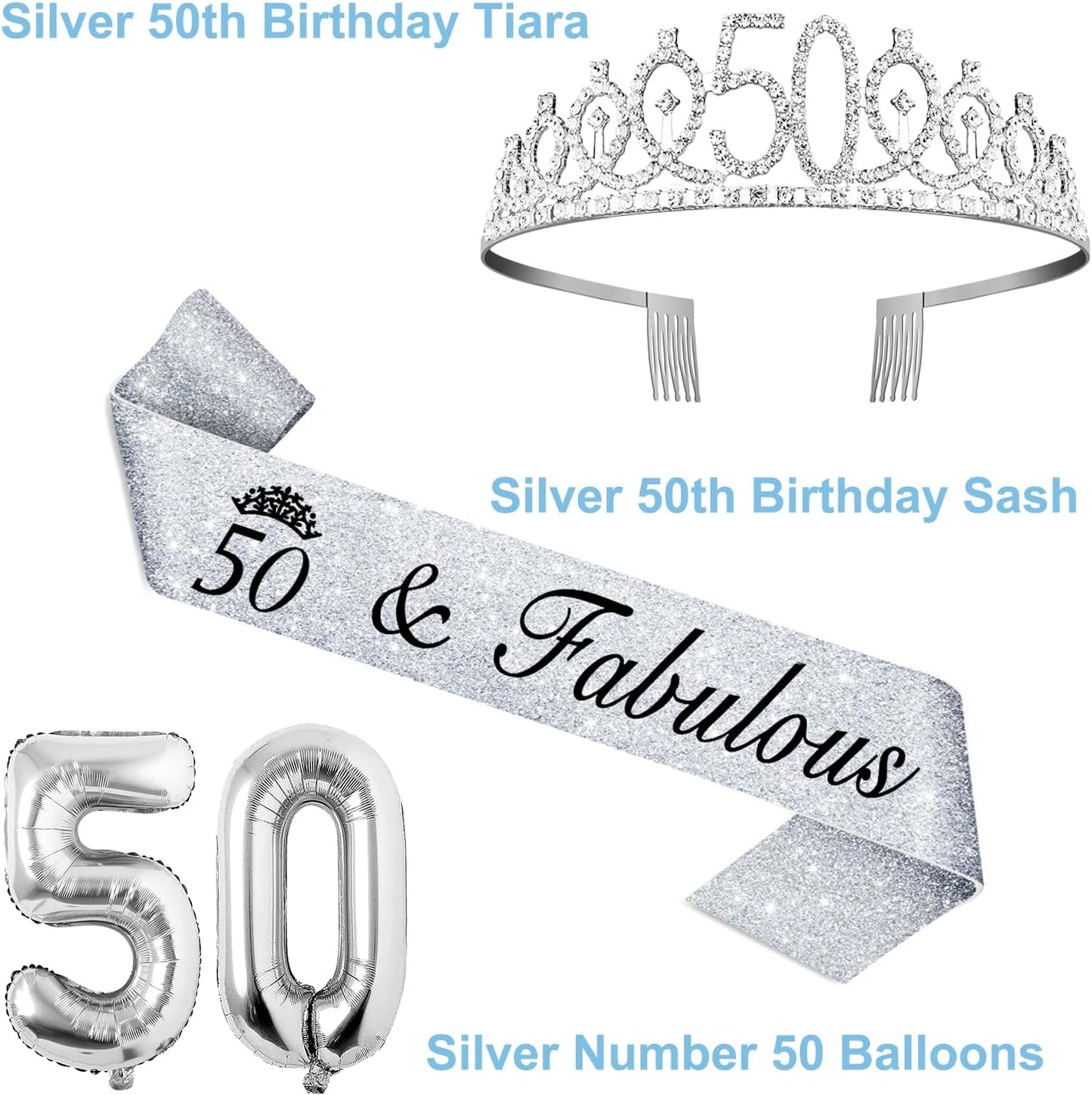 65th Birthday Decorations for Women, Including 65th Birthday Sash and Crown, Cake Topper and Candles, Number Balloons Rose Gold, 65 Year Old Gifts for Women