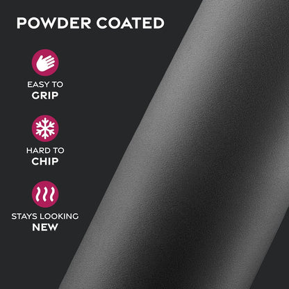 FineDine Water Bottle - Stainless Steel Insulated Water Bottle with Straw Lid, Flip Lid & Wide-Mouth Cap - Keeps Hot and Cold - 25 Oz / 739ml - Pure Pearly White