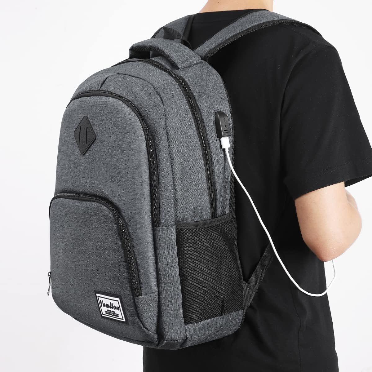 Backpack for Teen Girls,Boys School Backpack for Women with USB,College Backpack,Big Flower