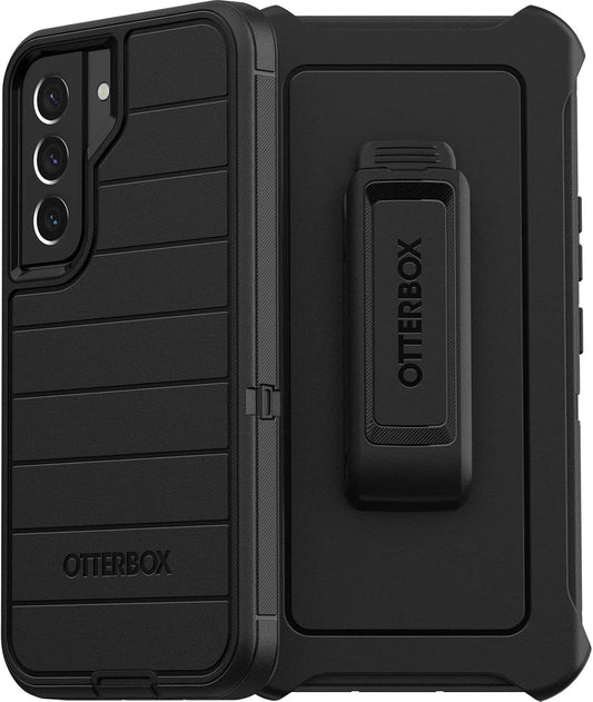 OTTERBOX Defender Series Case for Samsung Galaxy S22 (Only) - Holster Clip Included - Microbial Defense Protection - Non-Retail Packaging - Black