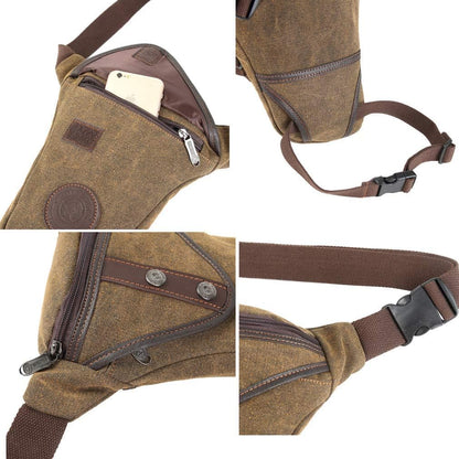 Motorcycle Drop Leg Bag Nylon Waist Pack for Men Women Travel Hiking Tactical Cycling Bike Ride Riding Crossbody Shoulder Fanny Pouch