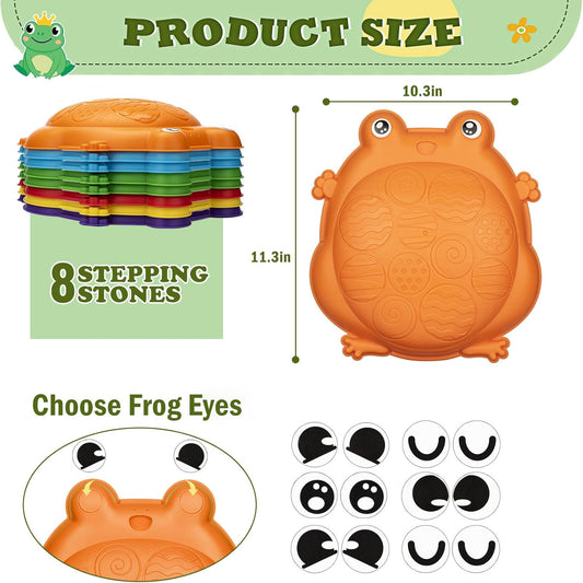 Kids Balance Stepping Stones Set, 8-Piece Non-Slip Obstacle Course Toys for Toddlers Ages 3–8, Indoor Outdoor Sensory Balance Stones for Coordination and Active Play - PuriLite