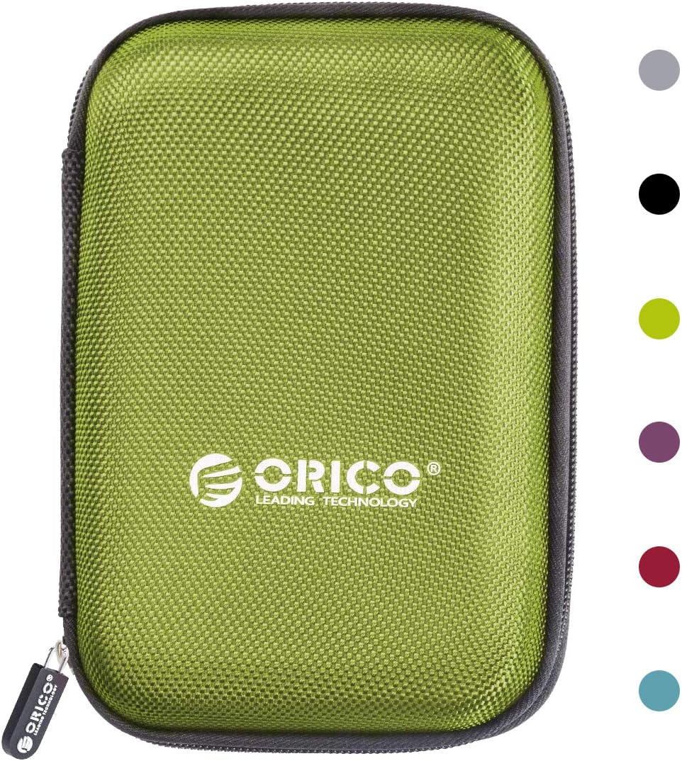 ORICO 5 Pack External Hard Drive Case 2.5 Inch Shockproof Hard Drive Bag Travel Electronics Organizer Carry Case for WD, Toshiba, Seagate, Samsung, Hitachi Hard Drive and Accessories like SD Card, USB Cable, Power Bank, Earphone, Black