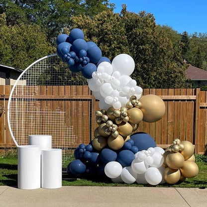 Gold Metallic Chrome Latex Balloon Arch Kit, 102PCS 18In 12In 10In 5In Arch Garland For Festival Picnic, Engagement, Wedding, Birthday Party, Gold Theme Anniversary Decoration With 33FT Ribbon