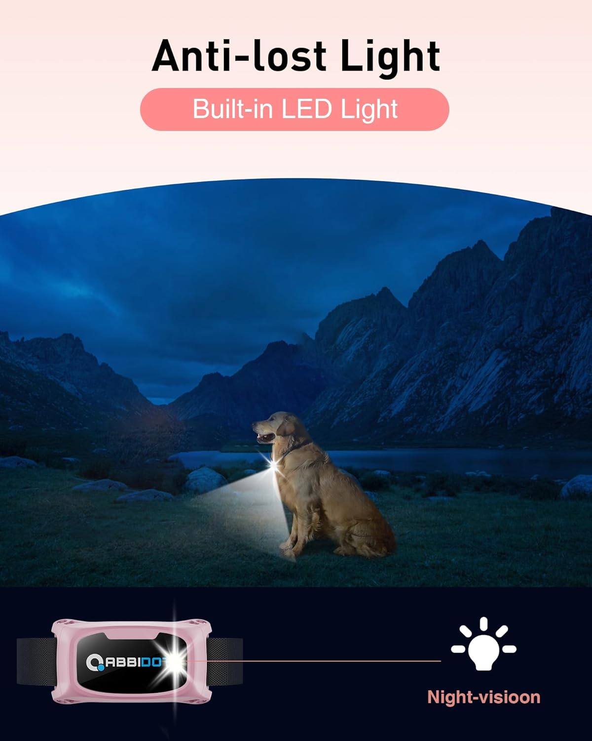 ABBIDOT Shock Collar, 3300Ft Dog Training Collar, 5 Training Modes Dog Shock Collar with Remote, Waterproof Rechargeble Security Lock E Collar for Small Medium Large Dogs