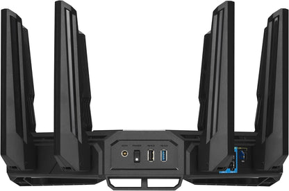 ASUS ROG Rapture WiFi 6E Gaming Router (GT-AXE16000) - Quad-Band, 6 GHz Ready, Dual 10G Ports, 2.5G WAN Port, AiMesh Support, Triple-Level Game Acceleration, Lifetime Internet Security, Instant Guard