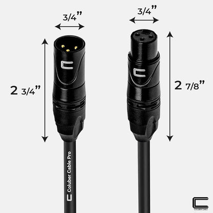 Balanced XLR Cable Male to Female - 6 Feet Pink - Pro 3-Pin Microphone Connector for Powered Speakers, Audio Interface or Mixer for Live Performance & Recording