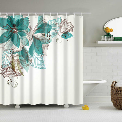Mantto Canadian Smoky Mountain Cliff Outdoor Idyllic Photo Art Shower Curtain, National Parks Home Decor Curtain, Waterproof Polyester Fabric Bathroom Shower Curtain with Hooks 72" x 72"