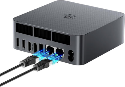 Beelink SER8 Mini PC, AMD Ryzen 7 8745HS(4nm, 8C/16T) up to 4.9GHz, Mini Computer 32GB DDR5 RAM 1TB M.2 NVME SSD, Desktop PC 4K@120Hz Triple Display, Mini Gaming Computer WiFi6/BT5.2/2.5Gbps/W-11 Pro
