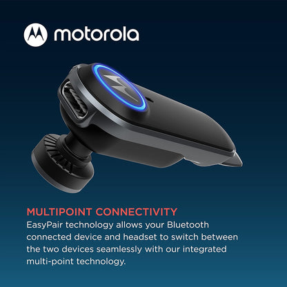 Motorola Sound HK500+ Bluetooth Earpiece Hands-Free Wireless Headset with Microphone - IPX4 Water Resistant Bluetooth Phone Earpiece for Phone Calls, Compatible with iPhone and Cell Phones