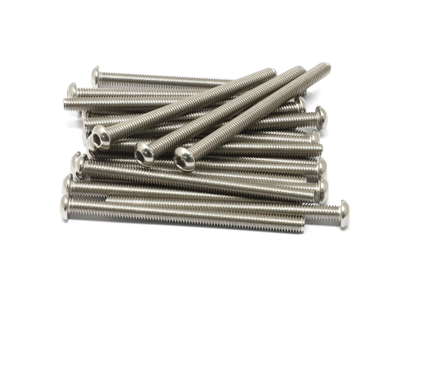 iexcell 50 Pcs M6 x 20mm Thread Pitch 1 mm Stainless Steel 304 Hex Socket Button Head Cap Screws Bolts Kit
